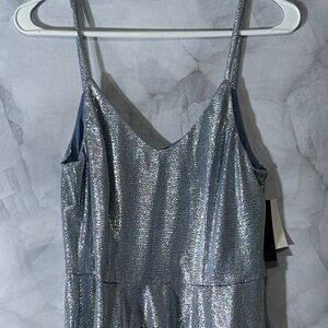 Silver Blue mini dress size L Windsor